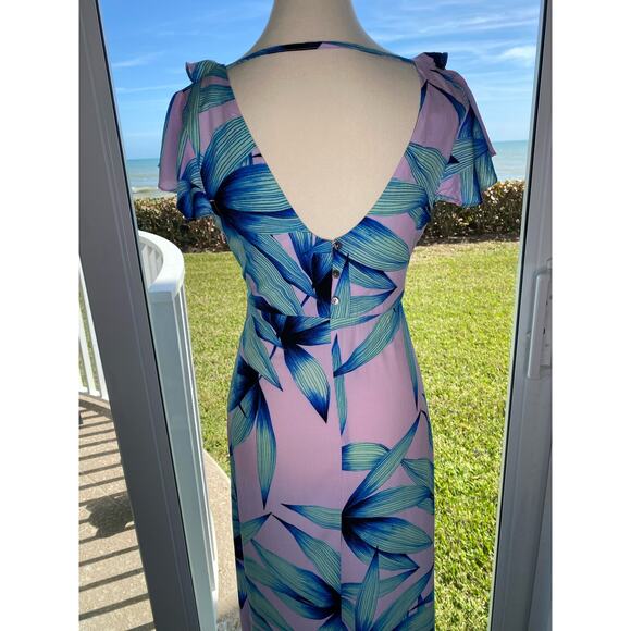 OLIVACEOUS Pink Tropical Maxi Dress - Picture 4 of 11